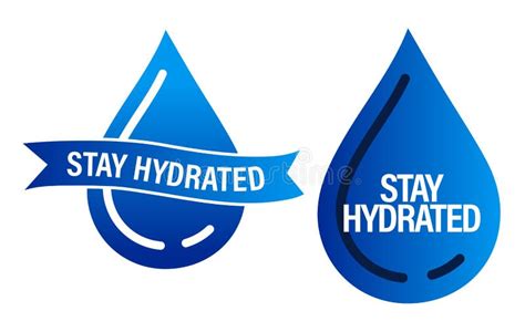 Stay Hydrated Vector Stamp Icon Stock Vector Illustration Of Mineral