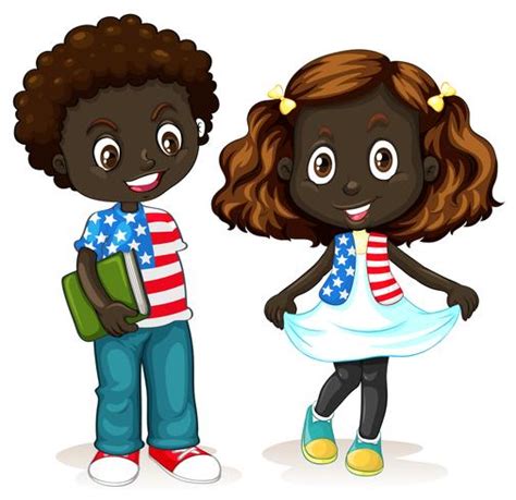 African American Boy And Girl Download Free Vectors Clipart Graphics