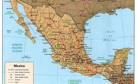 Large Detailed Roads And Highways Map Of Mexico With All Cities Vidiani