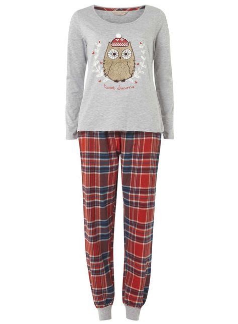 Grey Christmas Owl Pyjama Set Pajama Set Christmas Owls Clothes