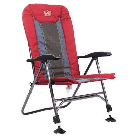 Timber Ridge Camping Folding Chair With Adjustable Back And Legs