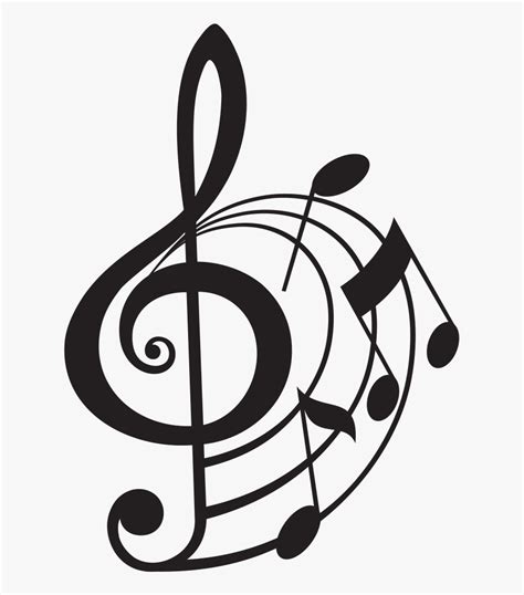 Musical Note Clef Drawing Musical Theatre Treble Clef And Music Notes