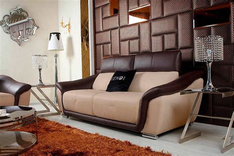 Modern Beige Leather Sofa Set Vg376 Leather Sofas