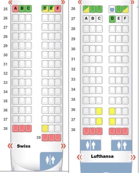 Swiss Lufthansa A321 Seatmap Comparison Paxexaero
