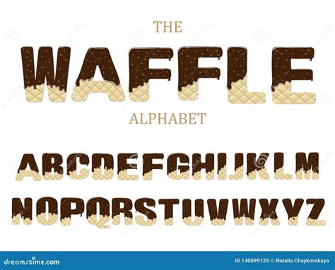 Frosted Chocolate Sprinkle Waffle Letters Sweet Alphabet Dessert For