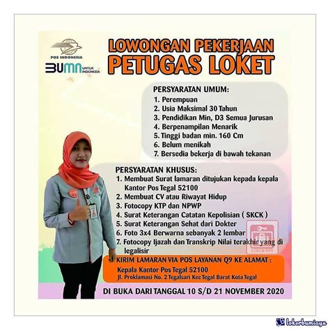 Lamaran dikirim paling lambat 5 mei 2018 ke. Lowongan Kerja PT Pos Indonesia Persero @ Informasi Lowongan ...