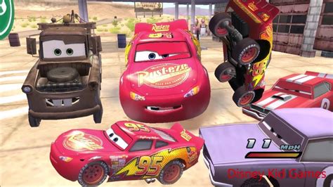 Disney Pixars Cars Movie Game Crash Mcqueen 213 Stunts Mcqueen