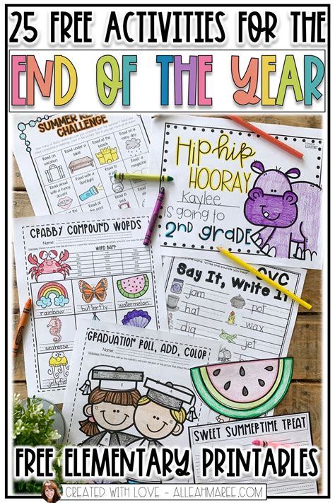 End Of Year Printable Activities