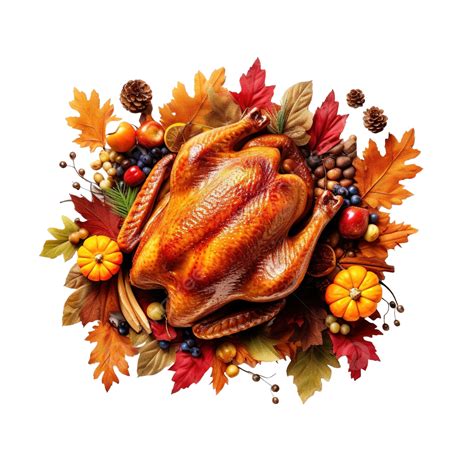 Thanksgiving Design With Roasted Turkey And Autumn Leaves Chicken Silhouette Turkey Bird
