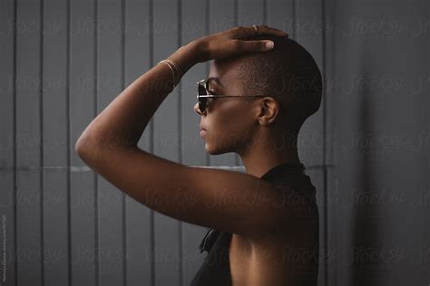 Beautiful Bald African American Woman By Nemanja Glumac