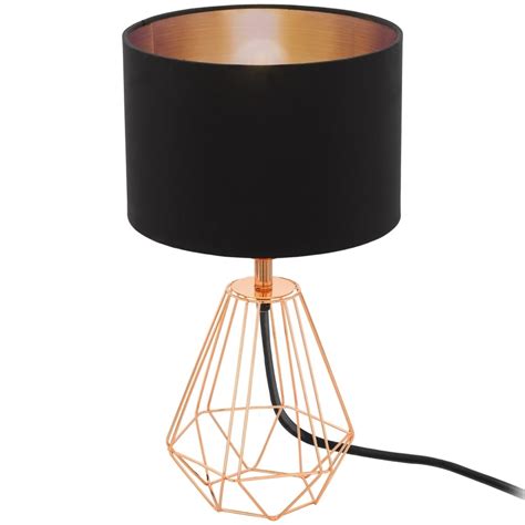 Eglo Lighting Carlton 2 Geometric Design Table Lamp In Copper With