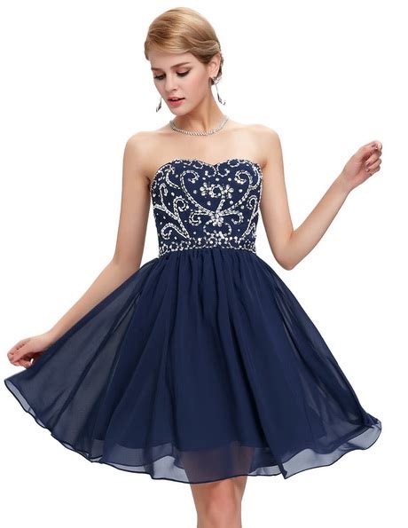 Dark Blue Short Prom Dresses Natalie