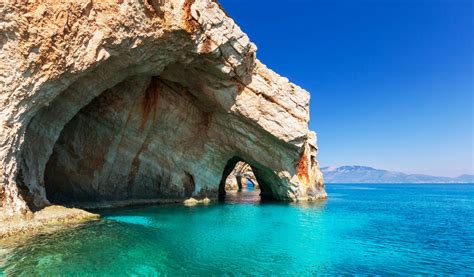 Unrealistic Sea Caves On Zakynthos Greece Beach Wallpapers