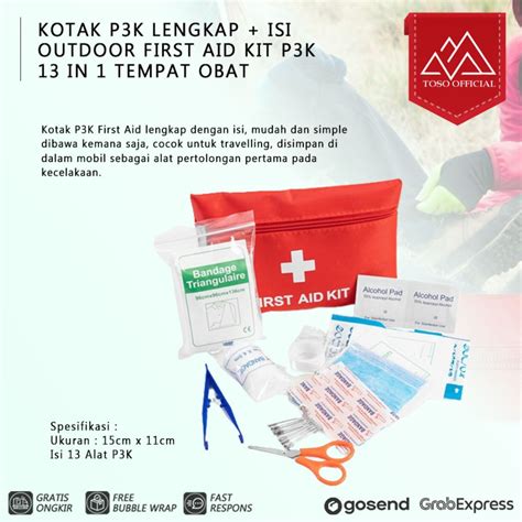 Jual Kotak P K Lengkap Isi Outdoor First Aid Kit P K In Tempat Obat Shopee Indonesia