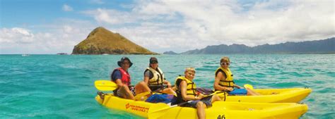 Self Guided Kayaking In Kailua Bay Oahu Adventure Tours Hawaii