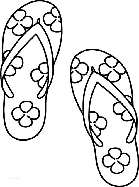 Flip Flop Coloring Pages Free Printable FREE PRINTABLE TEMPLATES