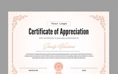 Appreciation Certificate Template 86866 Templatemonster