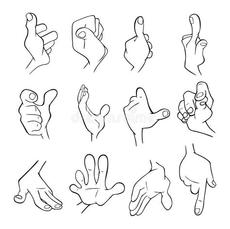Set Of Cartoon Illustrations Hands With Different Gestures For You
