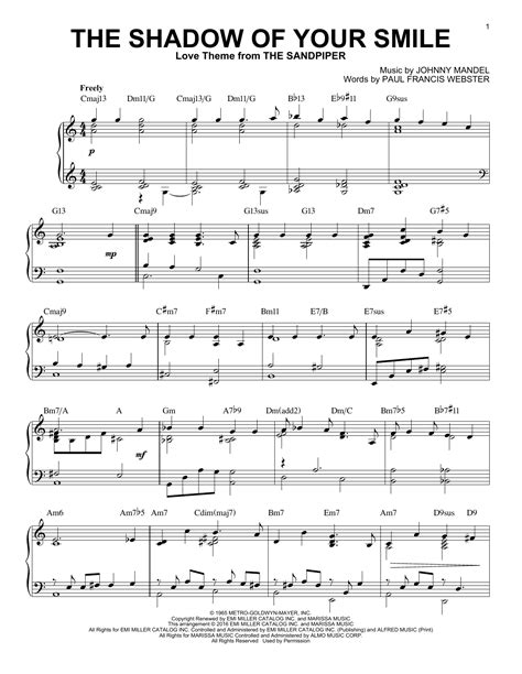 The Shadow Of Your Smile Jazz Version Arr Brent Edstrom Sheet
