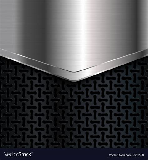 Metal Background Black And Silver Background Vector Image