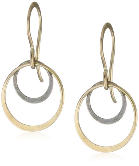 Zooey Deschanel Melissa Joy Manning Double Hoop Dangle Earrings From