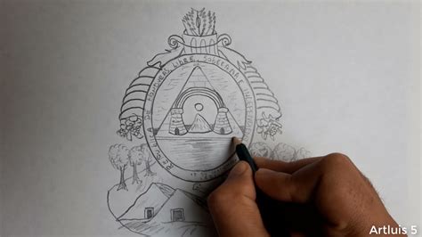 C Mo Dibujar El Escudo Nacional De Honduras Hd Youtube