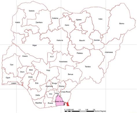 Map Of Nigeria Showing Location Of Akwa Ibom State Download