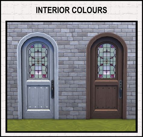 Alan Robinsons Stained Glass Classical Door The Sims 4 Build Buy