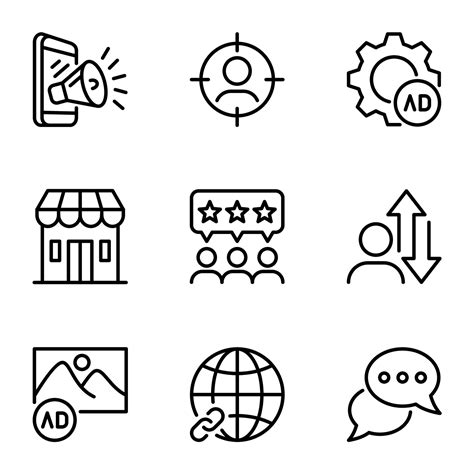 Digital Marketing Line Art Vector Art Icons And Graphics For Free