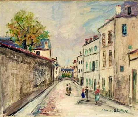 La Rue Cortot A Montmartre Maurice Utrillo Montmartre Painting