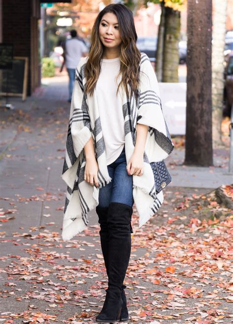 10 Stylish Ponchos For Fall Including My Go To Plaid