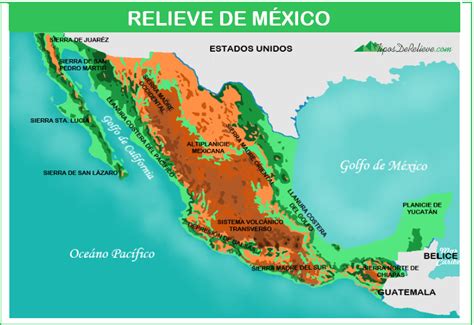 Conoce el relieve predominante en México datos y características