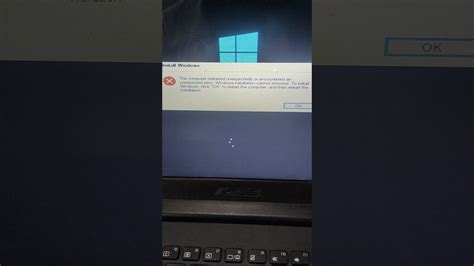 The Computer Restarted Unexpectedly Or Encountered An Unexpected Error