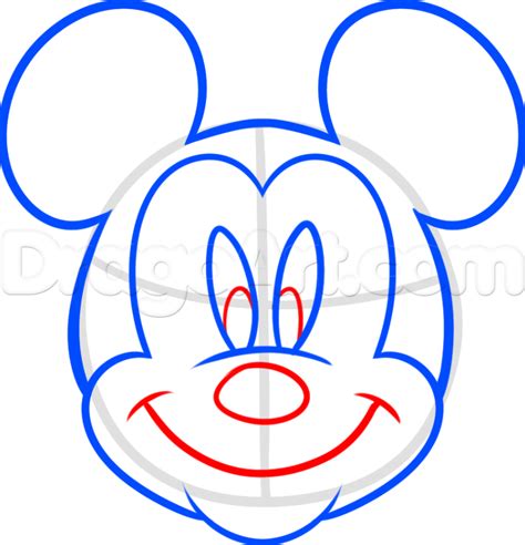 How To Draw Mickey Mouse For Kids Easy Tutorial 7 Steps Toons Mag