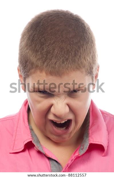 Angry Teenage Boy Screaming Stock Photo Edit Now 88112557