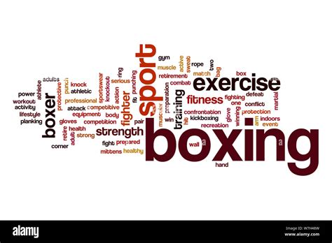 Boxing Word Cloud Stock Photo Alamy