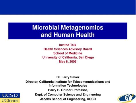Ppt Microbial Metagenomics And Human Health Powerpoint Presentation