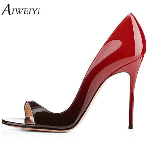buy aiweiyi women high heels sexy ladies wedding shoes peep toe slip on