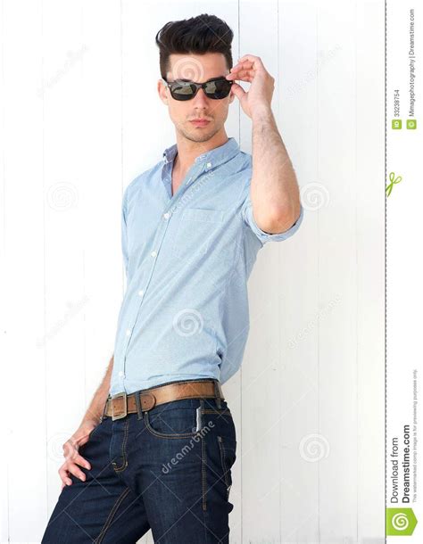 Male Fashion Model With Sunglasses Stock Photo Image Of