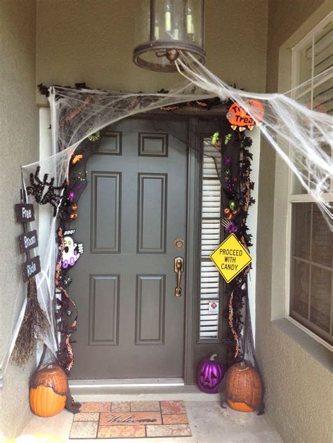 28 Spooky Front Door Halloween Decoration Inspirations Godfather