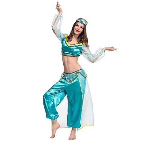 Sexy Goddess Princess Jasmine Costume Adults Women Carnival Halloween