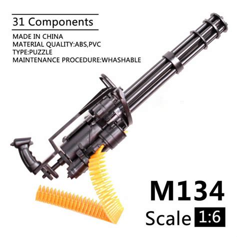 16 M134 Minigun Gatling Machine Gun Us Army Terminator Toy Gun