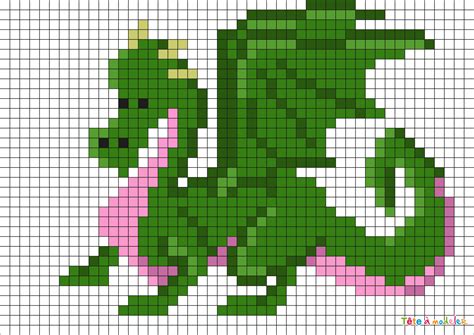 Dragon Pixel Art Difficile Allobricolema