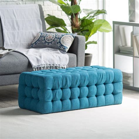 Vasagle copadion ottoman coffee table, square coffee table with storage, for living room, metal and padded synthetic leather, industrial style, rustic brown otto & ben coffee table with smart lift top tufted folding faux leather trunk ottomans bench foot rest, 30 square, chocolate. Blue Ottoman Coffee Table | Coffee Table Design Ideas