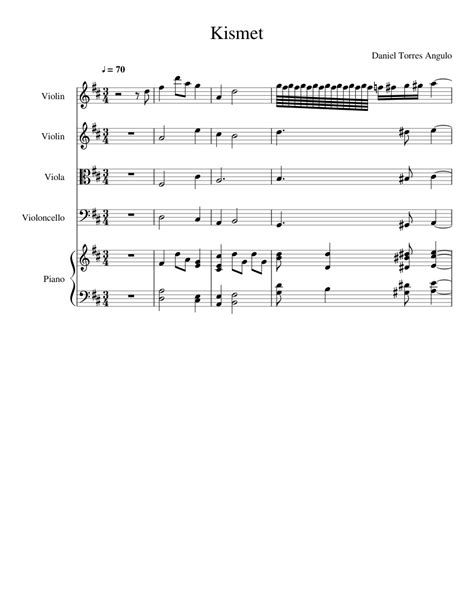 Kismet Sheet Music For Violin Piano Viola Cello Download Free In Pdf