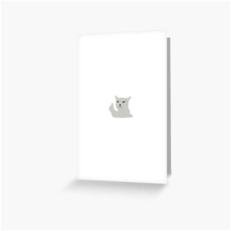Sad Cat Meme Sticker Greeting Card For Sale By Anasouattou Redbubble