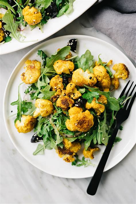 Roasted Cauliflower Salad With Turmeric And Tahini Our Salty Kitchen