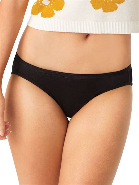 hanes hanes women s cotton bikini panties 6 pack