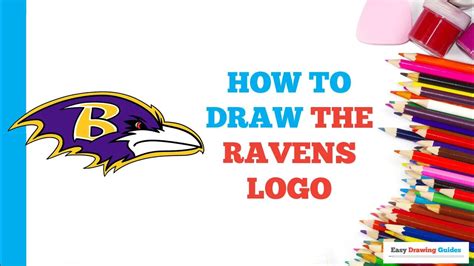 How To Draw The Ravens Logo In A Few Easy Steps Drawing Tutorial For Beginner Artists Youtube