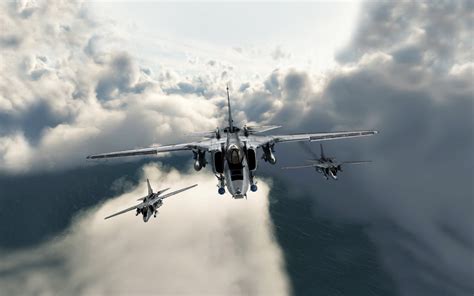 Digital Art Clouds Aircraft Military Aircraft Jet Fighter Sepecat